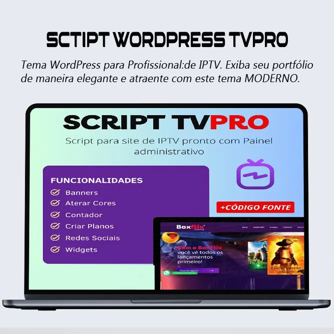 Site IPTV com Painel